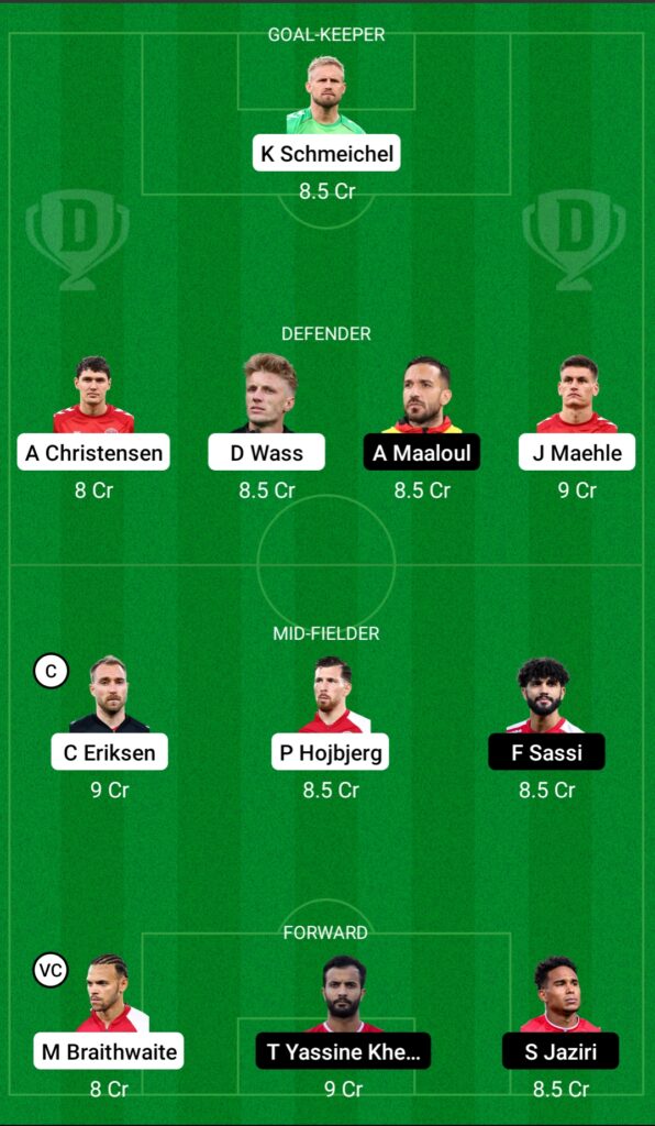 DEN vs TUN Dream11 Prediction- Fantasy Soccer Team 1 Today’s Match Fifa World Cup 2022: