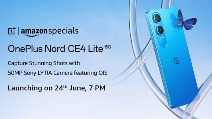 OnePlus Nord CE 4 Lite 5G Phone will be launched on June 24 with 50MP Camera, 5500mAh Battery