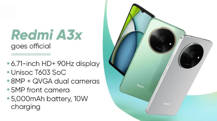 Redmi A3x Launched at INR 6999, Comes with AI Dual Camera and 5000mAh Battery