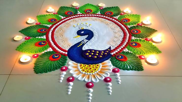 Peacock Rangoli 